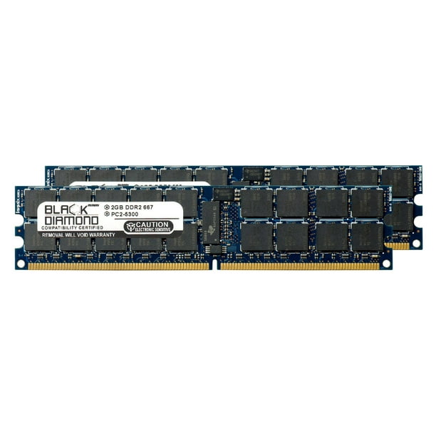 4GB 2X2GB Memory RAM for Dell PowerEdge 830 240pin PC2-5300 667MHz DDR2 UDIMM Black Diamond Memory Module Upgrade 